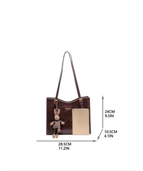 Women's Summer Minimalist Zipper Tote Bag, Work Bag, Fashionable Solid Color Large Capacity Everyday Bags with Rabbit Charm, Female Trendy Commuter Bag for Work & Daily Used, Fall Outfits, Fall Freshness Fall, Birthday Gifts Women's Summer Minimalist Zipper Tote Bag, Work Bag, Fashionable Solid Color Large Capacity Everyday Bags with Rabbit Charm, Female Trendy Commuter Bag for Work & Daily Used, Fall Outfits, Fall Freshness Fall, Birthday Gifts