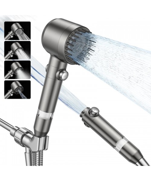 Handheld Filter Booster Shower Head, 4 Spray Modes, Hard Water Powerful Cleaning, Bathroom Shower Set Handheld Filter Booster Shower Head, 4 Spray Modes, Hard Water Powerful Cleaning, Bathroom Shower Set