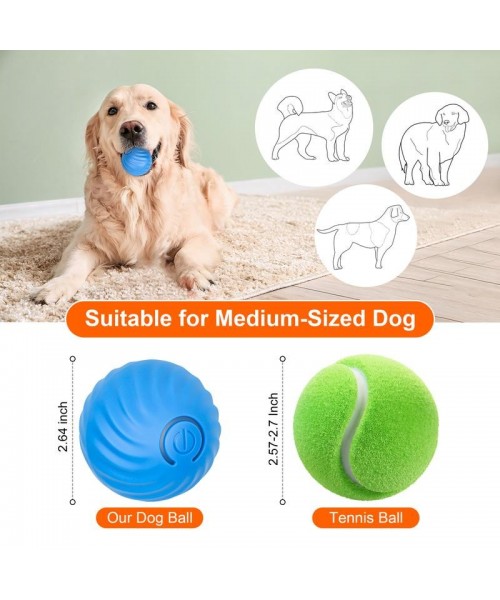 Electric Rolling Pet Toy Ball - USB Rechargeable, Self-Rotating Fun for Dogs and Cats, TPR Soft Gel, Safe Chew Material, Ideal Summer Gift interactive dogtoys Electric Rolling Pet Toy Ball - USB Rechargeable, Self-Rotating Fun for Dogs and Cats, TPR Soft Gel, Safe Chew Material, Ideal Summer Gift interactive dogtoys