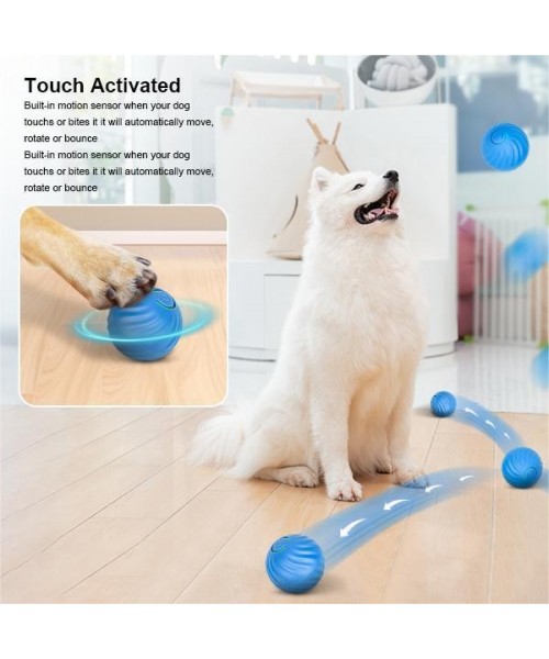 Electric Rolling Pet Toy Ball - USB Rechargeable, Self-Rotating Fun for Dogs and Cats, TPR Soft Gel, Safe Chew Material, Ideal Summer Gift interactive dogtoys Electric Rolling Pet Toy Ball - USB Rechargeable, Self-Rotating Fun for Dogs and Cats, TPR Soft Gel, Safe Chew Material, Ideal Summer Gift interactive dogtoys