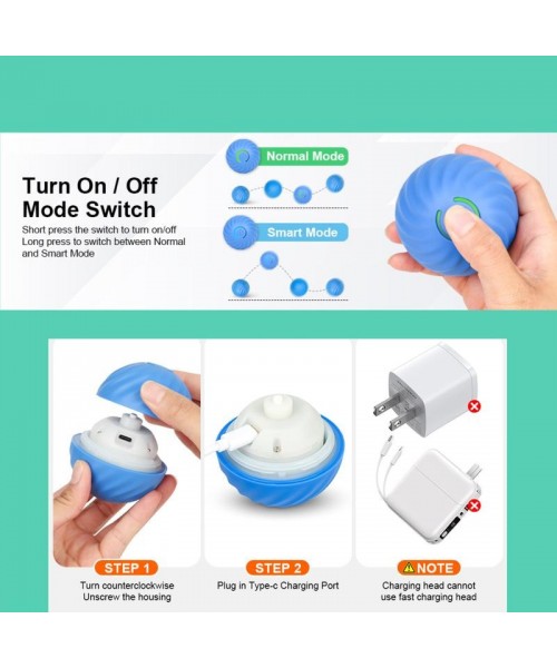 Electric Rolling Pet Toy Ball - USB Rechargeable, Self-Rotating Fun for Dogs and Cats, TPR Soft Gel, Safe Chew Material, Ideal Summer Gift interactive dogtoys Electric Rolling Pet Toy Ball - USB Rechargeable, Self-Rotating Fun for Dogs and Cats, TPR Soft Gel, Safe Chew Material, Ideal Summer Gift interactive dogtoys