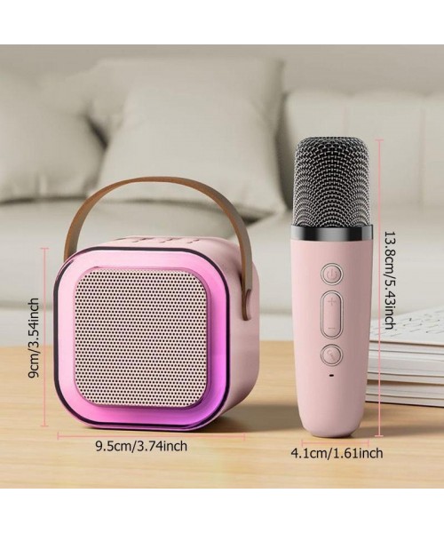 Fall Portable Wireless Karaoke Speaker with Microphone, HIFI Stereo Sound Subwoofers, KTV Speaker Subwoofer with RGB Colorful LED Lights, Karaoke Machine Sound System for Outdoor Sports Travel, Audio Device, Room Accessories Fall Portable Wireless Karaoke Speaker with Microphone, HIFI Stereo Sound Subwoofers, KTV Speaker Subwoofer with RGB Colorful LED Lights, Karaoke Machine Sound System for Outdoor Sports Travel, Audio Device, Room Accessories