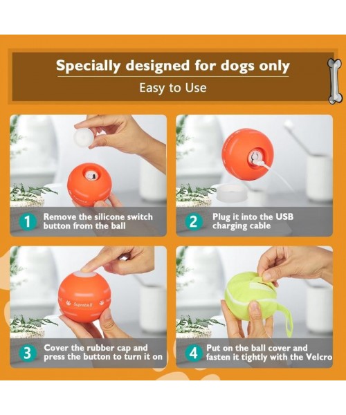 Interactive Dog Toys Dog Ball,[Newly Upgraded] Durable Motion Activated Automatic Rolling Ball Toys for/Small/Medium/Large Dogs,USB Rechargeable
