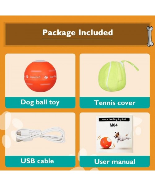 Interactive Dog Toys Dog Ball,[Newly Upgraded] Durable Motion Activated Automatic Rolling Ball Toys for/Small/Medium/Large Dogs,USB Rechargeable