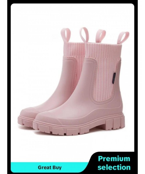 Women's Solid Color Waterproof Rain Boots, Fall 2024 New Style Fashionable Round Toe Boots for Outdoor Footwear, Non-slip Rain Boots for Women Shoes, Boots for Wide Feet Women's Solid Color Waterproof Rain Boots, Fall 2024 New Style Fashionable Round Toe Boots for Outdoor Footwear, Non-slip Rain Boots for Women Shoes, Boots for Wide Feet