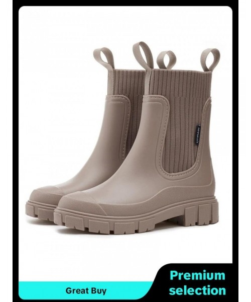 Women's Solid Color Waterproof Rain Boots, Fall 2024 New Style Fashionable Round Toe Boots for Outdoor Footwear, Non-slip Rain Boots for Women Shoes, Boots for Wide Feet Women's Solid Color Waterproof Rain Boots, Fall 2024 New Style Fashionable Round Toe Boots for Outdoor Footwear, Non-slip Rain Boots for Women Shoes, Boots for Wide Feet