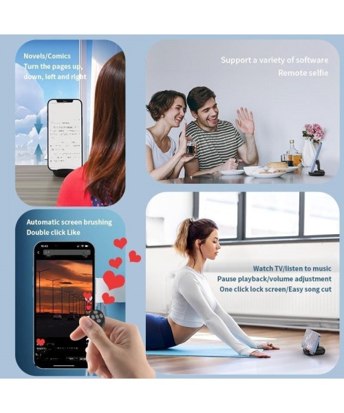 Wireless Remote Control Ring,&nbsp;Selfie Video Controller&nbsp;for Phone, Automatic Page Turner for Various APP, Mobile Remote Control, Selfie Accessories