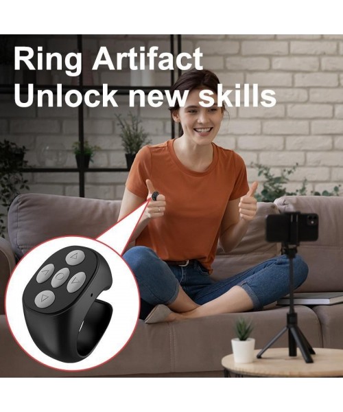 Wireless Remote Control Ring,&nbsp;Selfie Video Controller&nbsp;for Phone, Automatic Page Turner for Various APP, Mobile Remote Control, Selfie Accessories