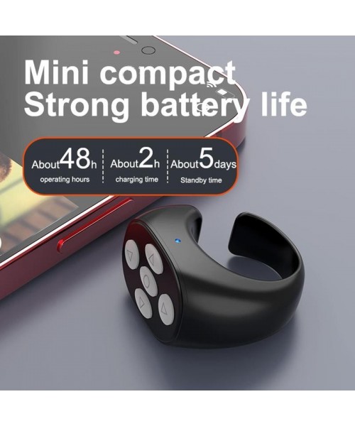 Wireless Remote Control Ring,&nbsp;Selfie Video Controller&nbsp;for Phone, Automatic Page Turner for Various APP, Mobile Remote Control, Selfie Accessories