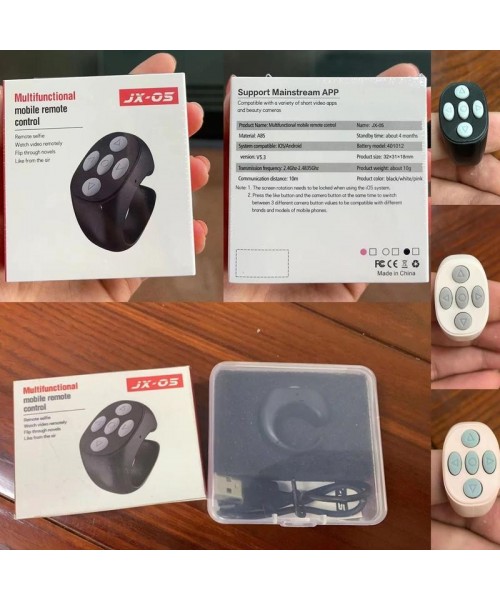 Wireless Remote Control Ring,&nbsp;Selfie Video Controller&nbsp;for Phone, Automatic Page Turner for Various APP, Mobile Remote Control, Selfie Accessories